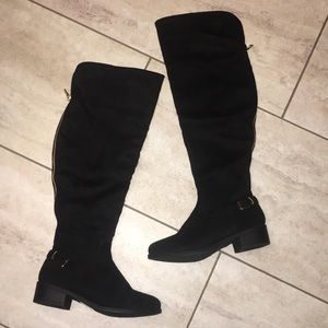 Black Knee High Boots